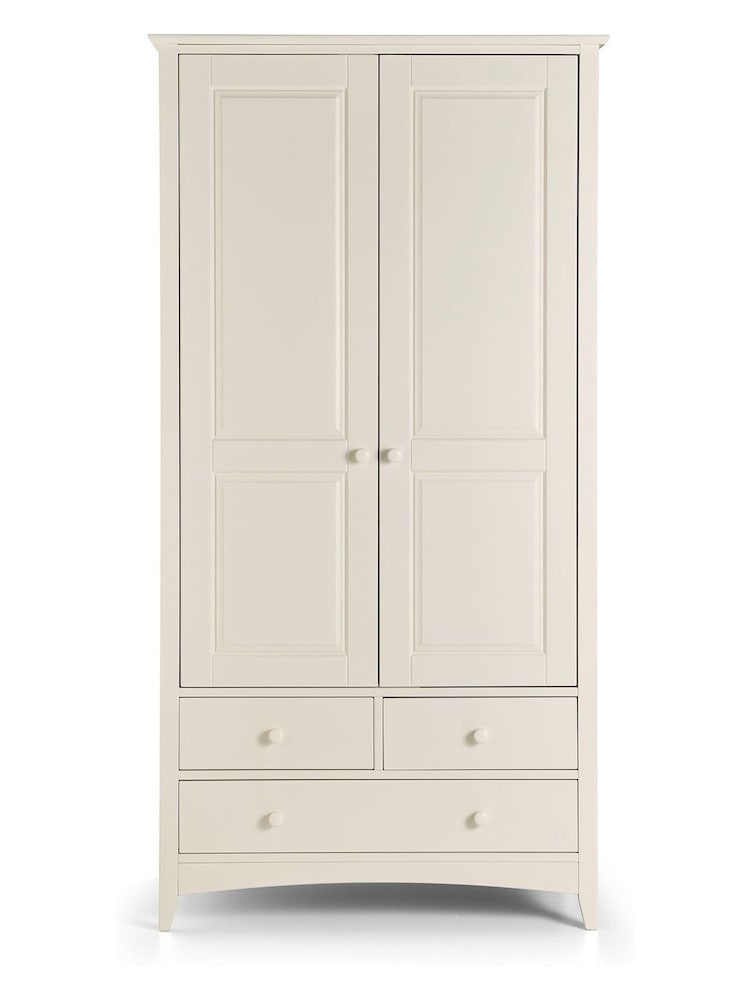 Julian Bowen Stone White Cameo Double, 3 drawers Wardrobe - Image 2 of 4
