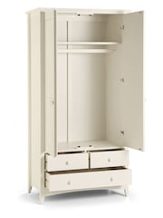 Julian Bowen Stone White Cameo Double, 3 drawers Wardrobe - Image 3 of 4