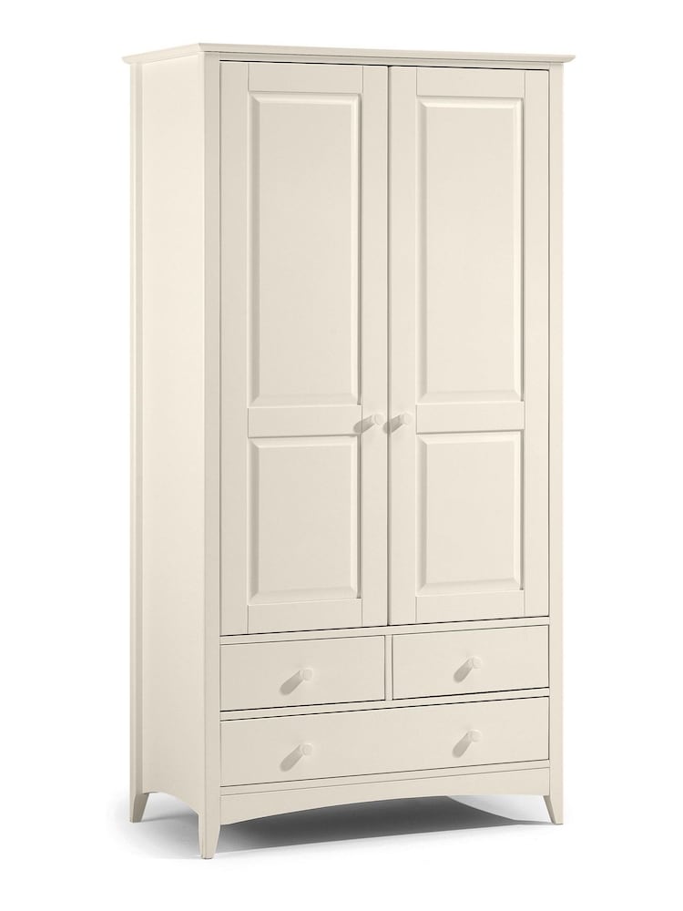Julian Bowen Stone White Cameo Double, 3 drawers Wardrobe - Image 4 of 4