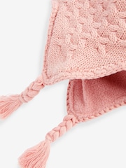 Pink Double Pom Baby Trapper Hat (0mths-2yrs) - Image 3 of 3