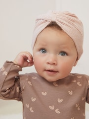 Pink Baby Knitted Turban Hat (0mths-3yrs) - Image 1 of 3