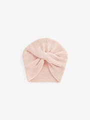 Pink Baby Knitted Turban Hat (0mths-3yrs) - Image 2 of 3