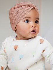 Rust Brown Baby Knitted Turban Hat (0mths-3yrs) - Image 1 of 3