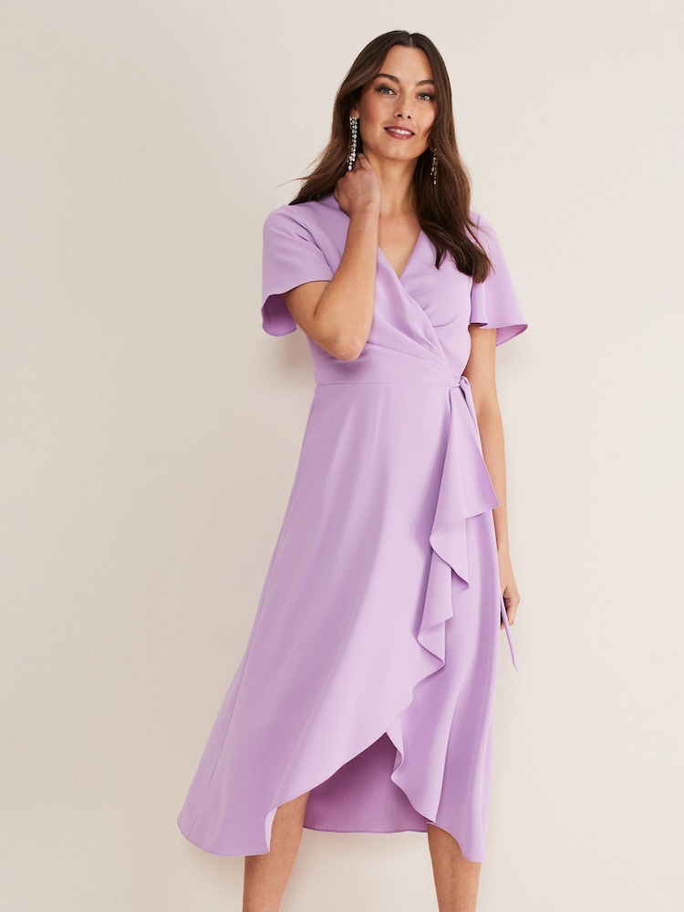 Phase Eight Purple Julissa Wrap Dress - Image 1 of 6