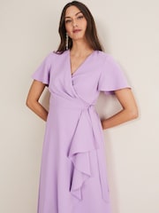 Phase Eight Purple Julissa Wrap Dress - Image 4 of 6