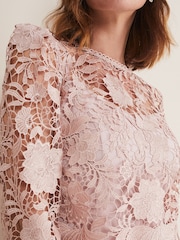 Phase Eight Pink Petite Adeline Double Layer Dress - Image 4 of 7