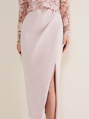 Phase Eight Pink Petite Adeline Double Layer Dress - Image 6 of 7