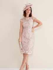 Phase Eight Pink Francis Lace Dress - Image 3 of 6