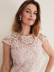 Phase Eight Pink Francis Lace Dress - Image 4 of 6
