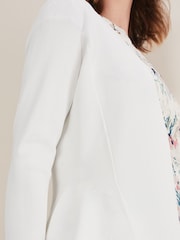 Phase Eight Cream Salma Flare Hem Knitted Jacket - Image 4 of 5