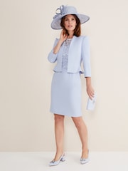 Phase Eight Blue Isabella Lace Dress - Image 3 of 7