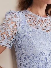 Phase Eight Blue Isabella Lace Dress - Image 6 of 7