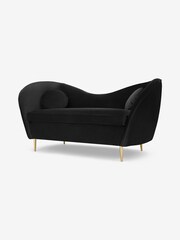 MADE.COM Modern Velvet Charcoal Grey Kooper 2 Seater Sofa - Image 1 of 8