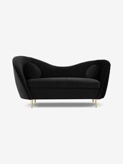 MADE.COM Modern Velvet Charcoal Grey Kooper 2 Seater Sofa - Image 3 of 8