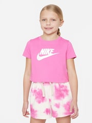 Nike Pink Futura Cropped T-Shirt - Image 1 of 4