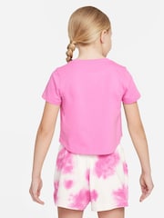 Nike Pink Futura Cropped T-Shirt - Image 2 of 4