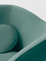 MADE.COM Modern Velvet Kingfisher Blue Kooper Accent Chair - Image 4 of 5