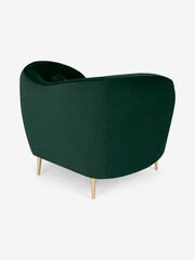 MADE.COM Modern Velvet Bottle Green Kooper Accent Chair - Image 2 of 3