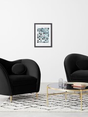 MADE.COM Modern Velvet Charcoal Grey Kooper Accent Chair - Image 2 of 8