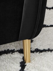MADE.COM Modern Velvet Charcoal Grey Kooper Accent Chair - Image 3 of 8