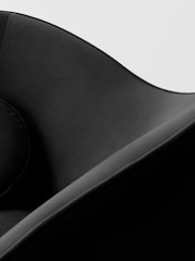 MADE.COM Modern Velvet Charcoal Grey Kooper Accent Chair - Image 5 of 8