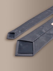 Blue Signature Textured Silk Tie - Image 2 of 3