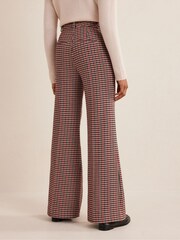 Boden Natural Relaxed Flare Wool Trousers - Image 2 of 4
