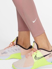 Nike Pink One Mid-Rise 7/8 Mesh-Paneled Leggings - Image 3 of 3