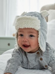 Gris - Chapeau trappeur bébé Borg (0 mois-2 ans) - Image 2 de 4