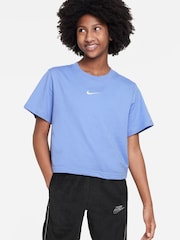 Nike Blue Oversized Essentials Boxy T-Shirt - Image 1 of 4