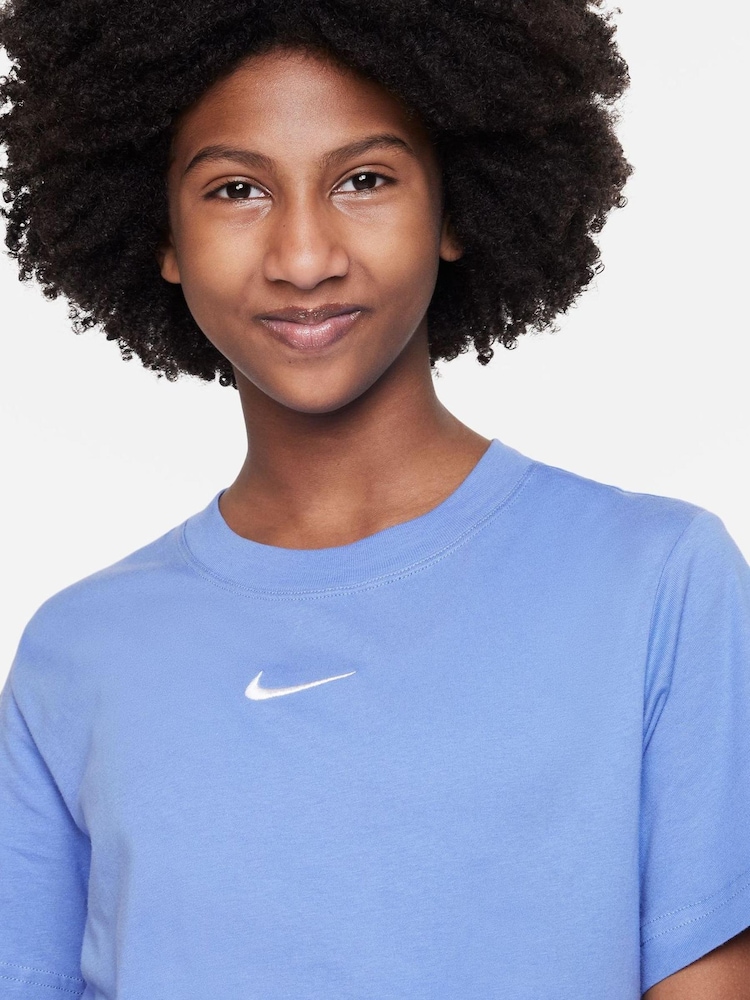 Nike Blue Oversized Essentials Boxy T-Shirt - Image 4 of 4