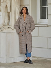Brown Heritage Check Overcoat - Image 1 of 7