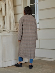 Brown Heritage Check Overcoat - Image 3 of 7