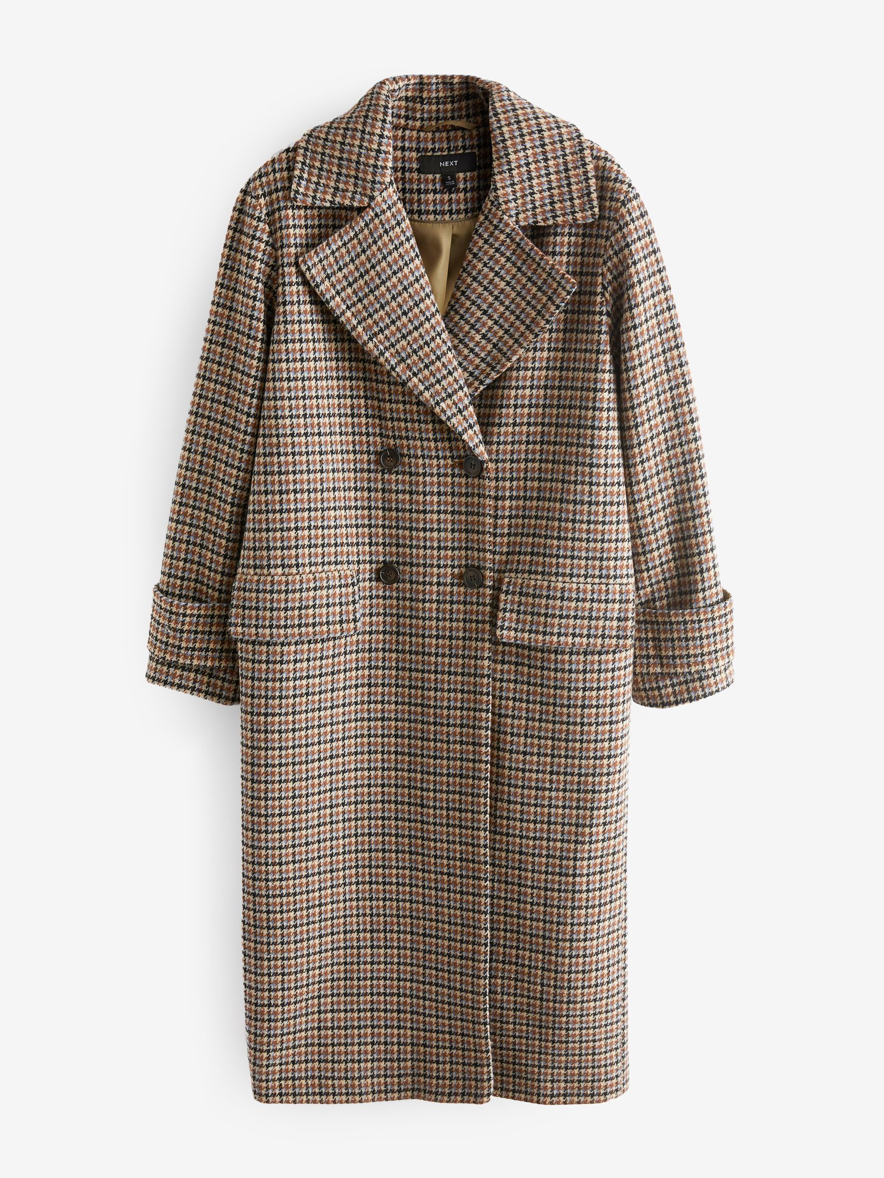 Buy Brown Heritage Check Overcoat from Next Netherlands