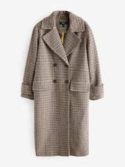 Brown Heritage Check Overcoat - Image 6 of 7