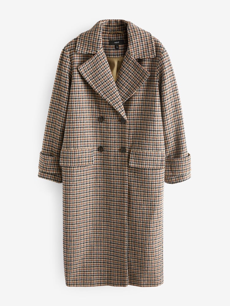 Brown Heritage Check Overcoat - Image 6 of 7