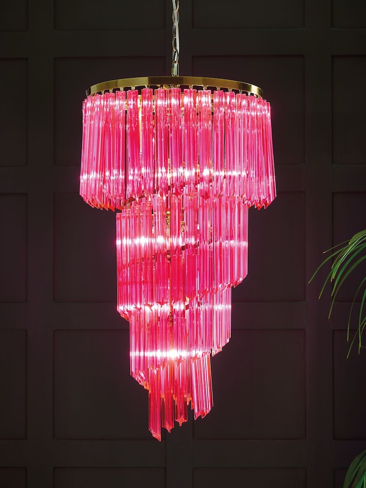Rockett St George Pink Large Cabaret Chandelier - Image 1 of 4