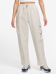 Nike Cream High Rise Woven Cargo Trousers - Image 1 of 3