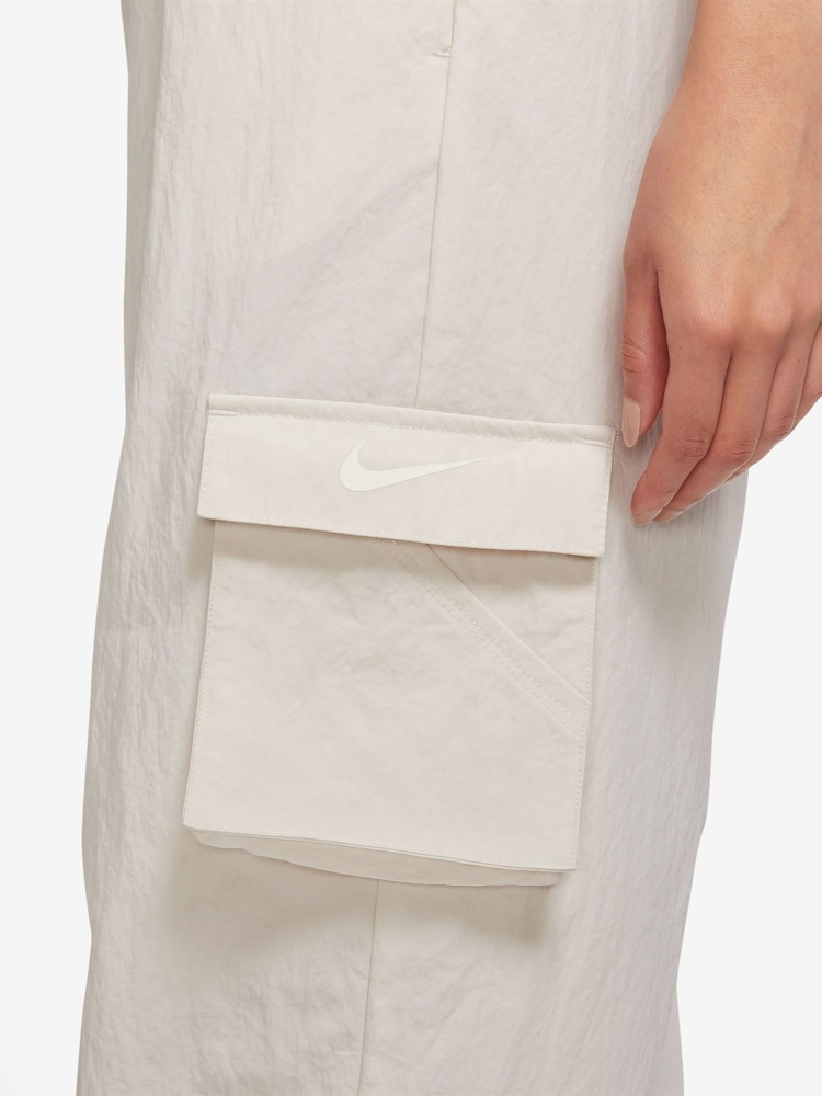 Nike Cream High Rise Woven Cargo Trousers - Image 3 of 3