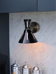Rockett St George Black Tribeca Metal Wall Light - Image 1 of 4