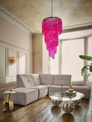 Rockett St George Pink Plume Glass Flush Wall Light - Image 5 of 6