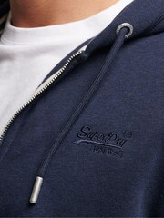 Темно-синий - Superdry 100% Cotton Essential Logo Zip-Up Hoodie - Image 4 of 8
