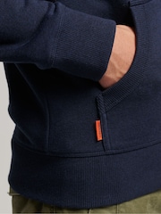 Темно-синий - Superdry 100% Cotton Essential Logo Zip-Up Hoodie - Image 5 of 8
