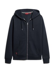 Темно-синий - Superdry 100% Cotton Essential Logo Zip-Up Hoodie - Image 6 of 8