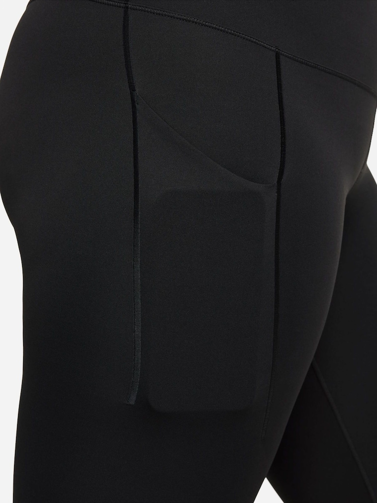 Nike Black Premium Universa MediumSupport HighWaisted 7/8 Leggings with Pockets - Image 2 of 4