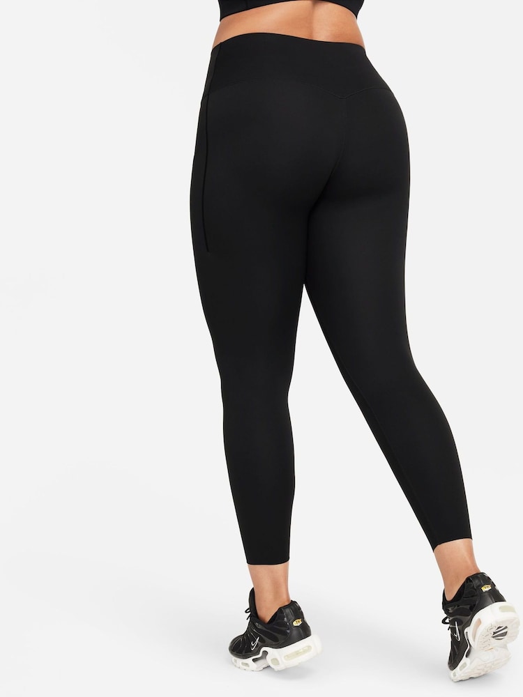 Nike Black Premium Universa MediumSupport HighWaisted 7/8 Leggings with Pockets - Image 4 of 4