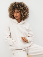 Nike Ivory Oversized Mini Swoosh Hoodie - Image 1 of 5