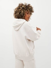 Nike Ivory Oversized Mini Swoosh Hoodie - Image 3 of 5