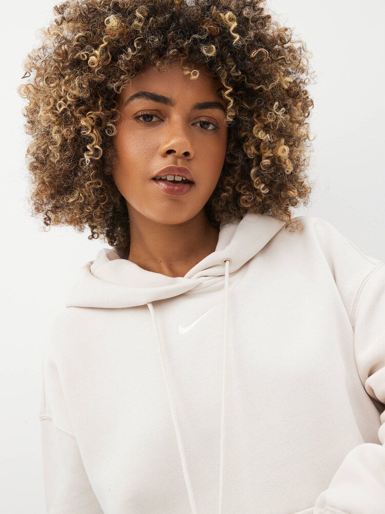 Nike Ivory Oversized Mini Swoosh Hoodie - Image 5 of 5