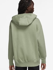 Nike Khaki Green Mini Swoosh Full Zip Hoodie - Image 2 of 3